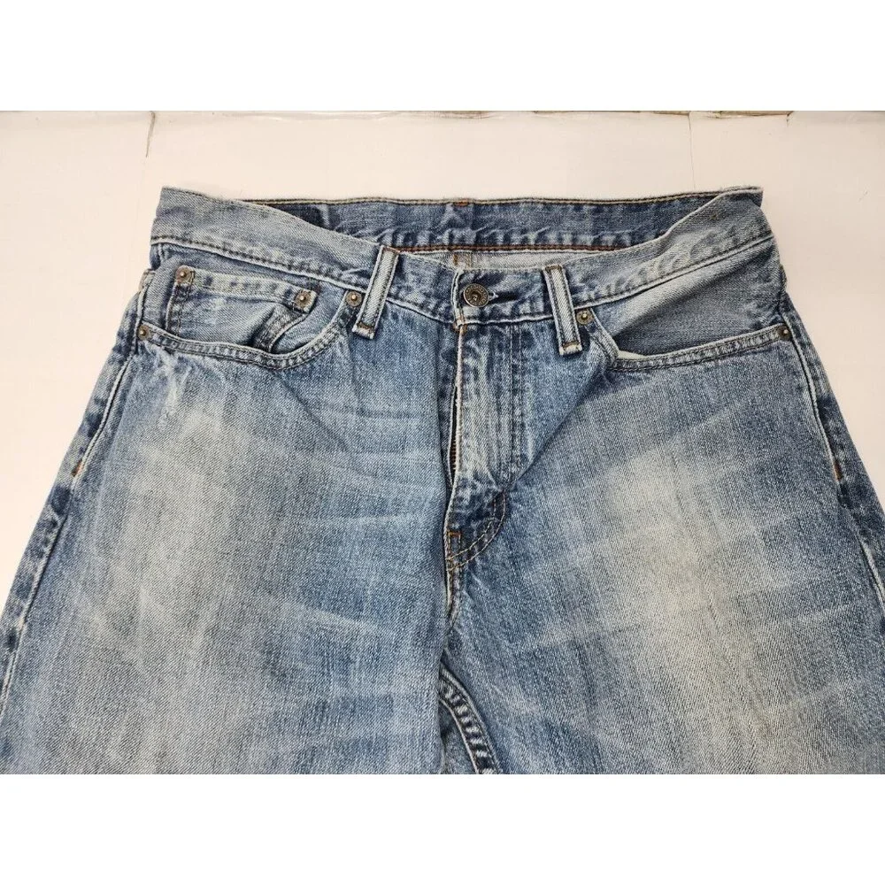 Levi's 514 Mens 100% Cotton Slim Straight Denim Distressed Jeans Size 32x34